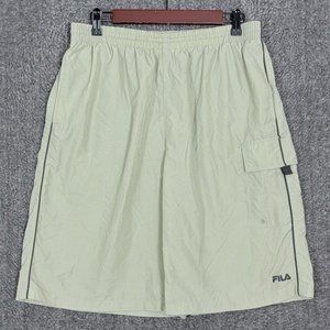 FILA Swim Trunks Mens L Light Green Swim Shorts Lined Built In Brief Drawstring